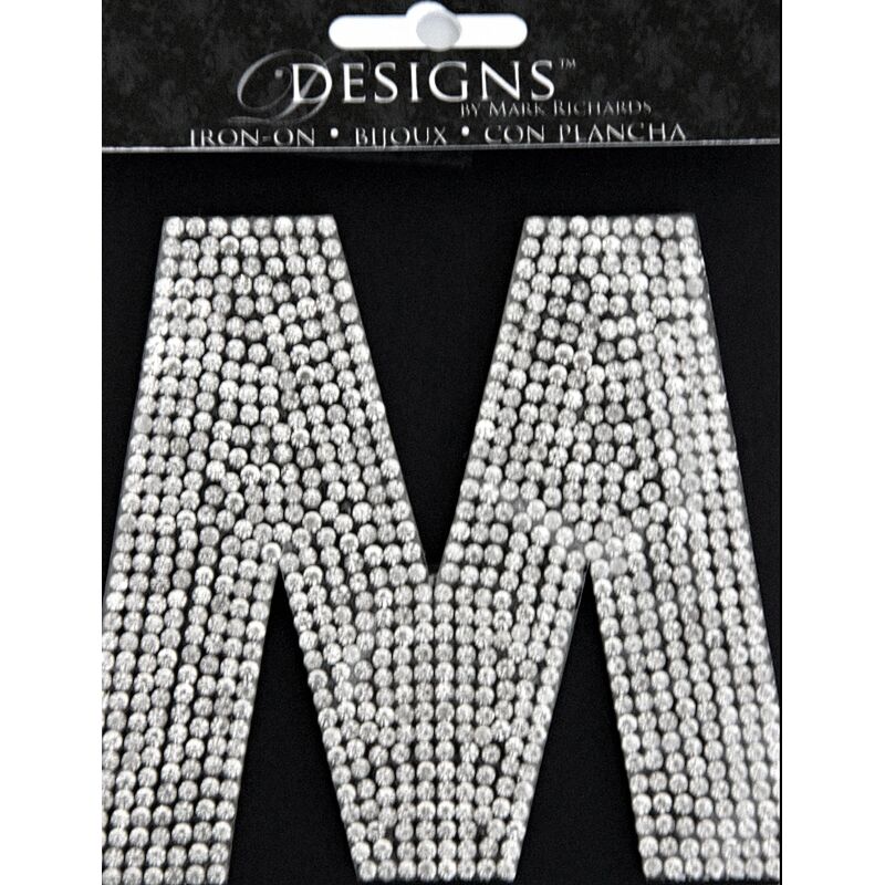 Designs™ Iron-ons :: Monograms :: Rhinestone Applique Monogram Letter M ...