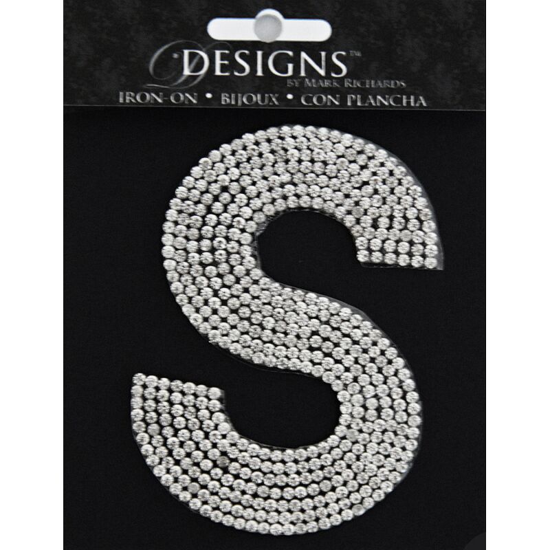Designs™ Iron-ons :: Monograms :: Rhinestone Applique Monogram Letter S ...